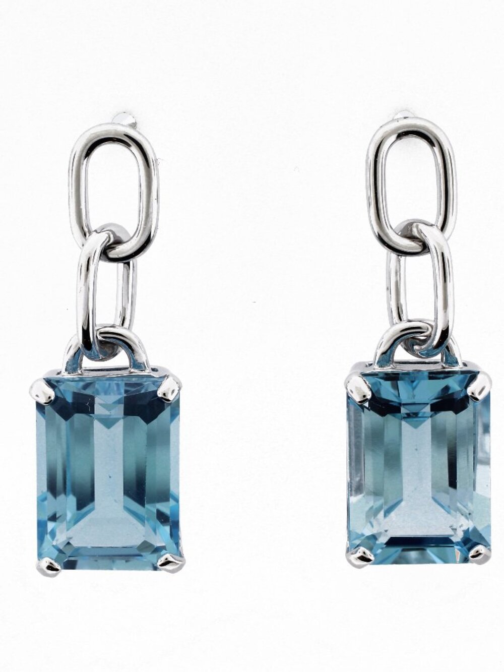 Meredith Leigh Designs Sterling Silver Sky Blue Topaz Earrings 19 CTW